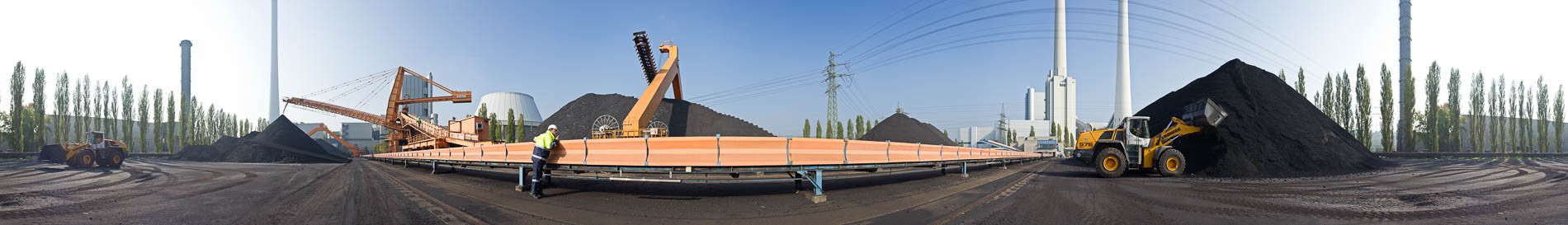 360° Industrie Panorama: Motiv zum Thema Energie, hier Kohleabbau © Industriefotograf Tobi-Bohn
