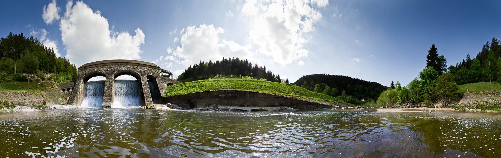 Industrie Panorama: Energie Wasserkraft - Industriefotograf Tobi-Bohn Berlin