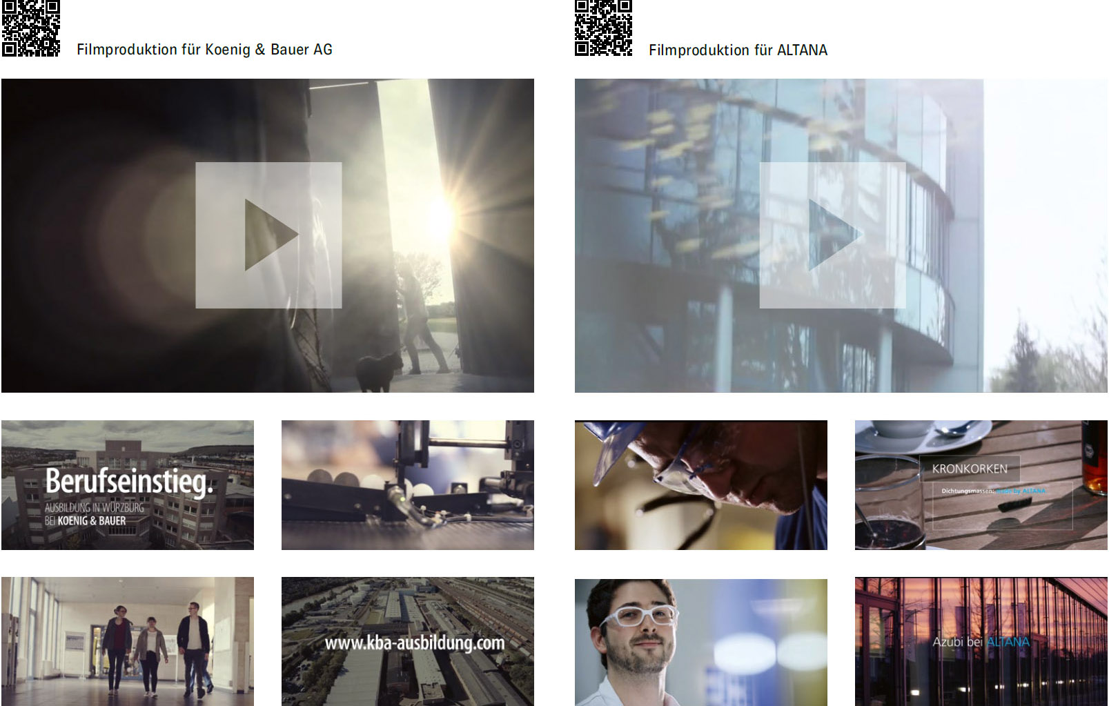 EXPOSE Photographers: Beispiele für wirkungsvolles Azubi-Marketing in Ausgabe 01.19 5 Corporate Video - Employer Branding & Auszubildendenmarketing - Impressionen aus den Recruitingfilmen für ALTANA und KBA vom Filmteam Jan Weiner + Christian Boenisch